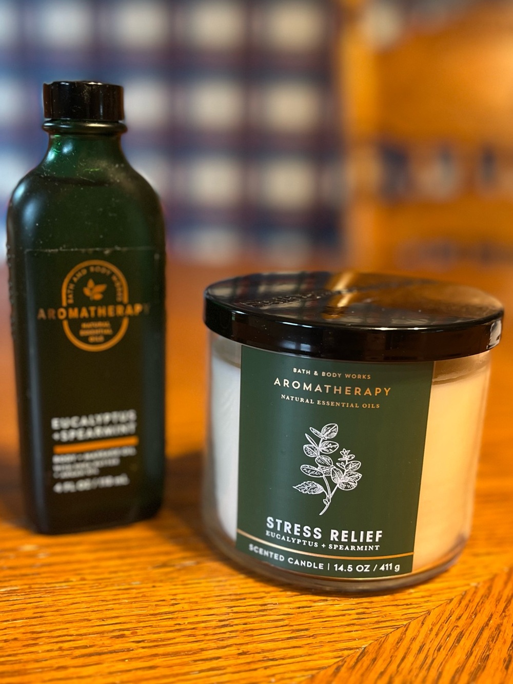 NEW Bath & Body Works Aromatherapy Eucalyptus Spearmint 3-Wick Candle & Oil